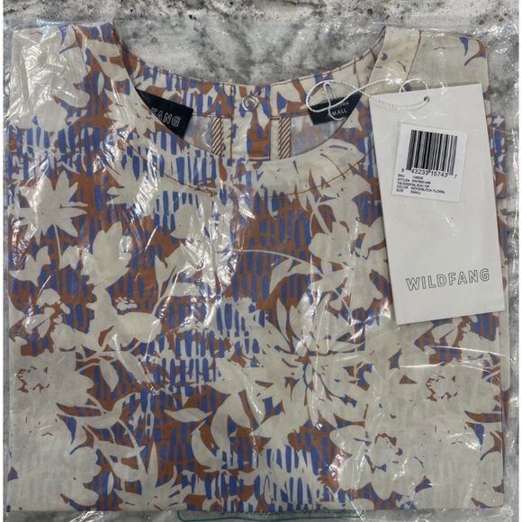 Wildfang Essential Boxy Top Woodblock Floral Small MRSP $84 - Picture 5 of 6